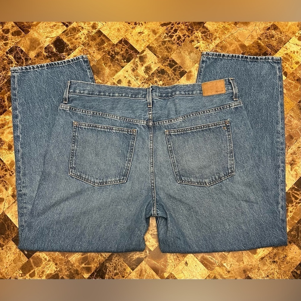 Madewell Low Slung Straight Leg Jeans Palmina Wash 33 - Picture 3 of 10
